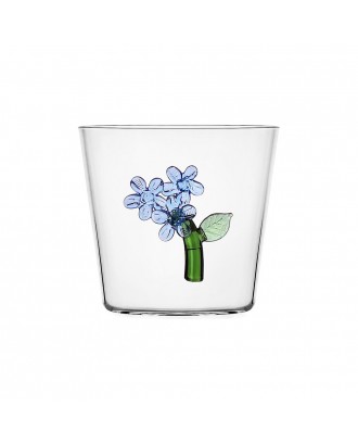 Pahar pentru apa, Light Blue Flower, 8 cm, Botanica - designer Alessandra Baldereschi - ICHENDORF